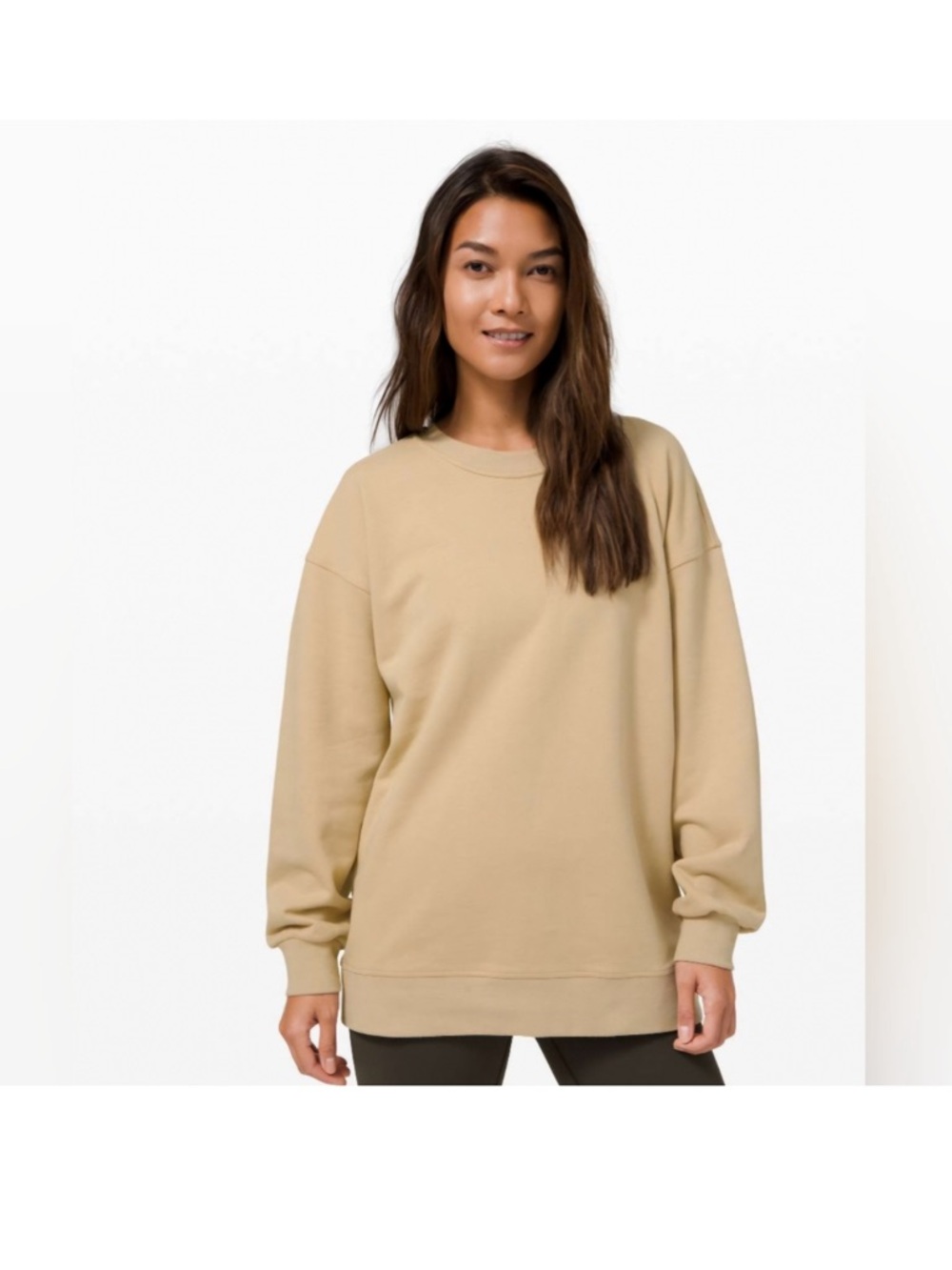 Lululemon Perfectly Oversized Crew in Trench Athleisure Athletic Size 8/10
